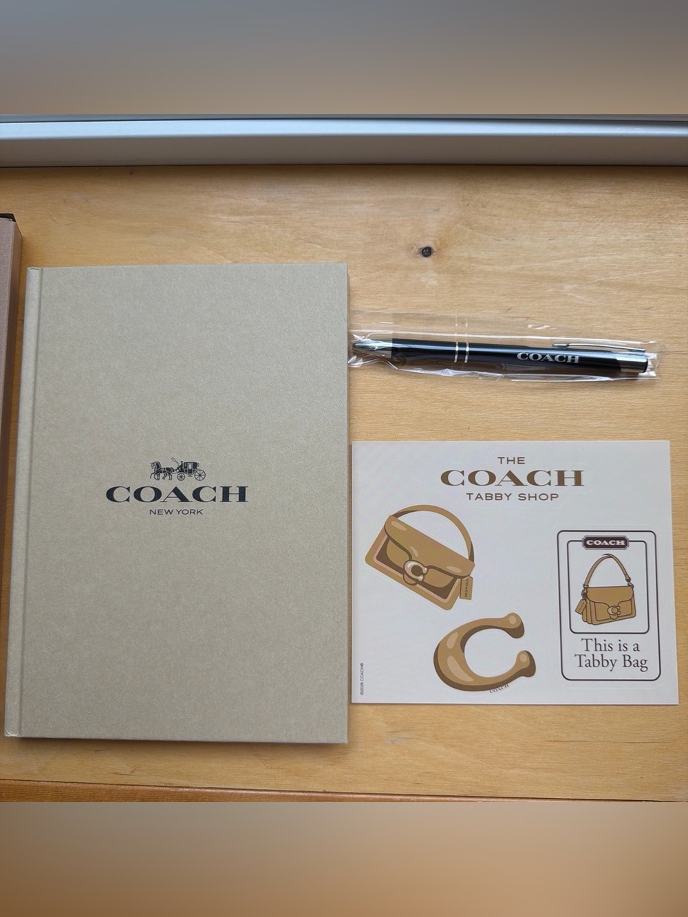 Coach Tabby Shop Pop-Up Limited Edition Notebook, Pen & Sticker Set New in a box